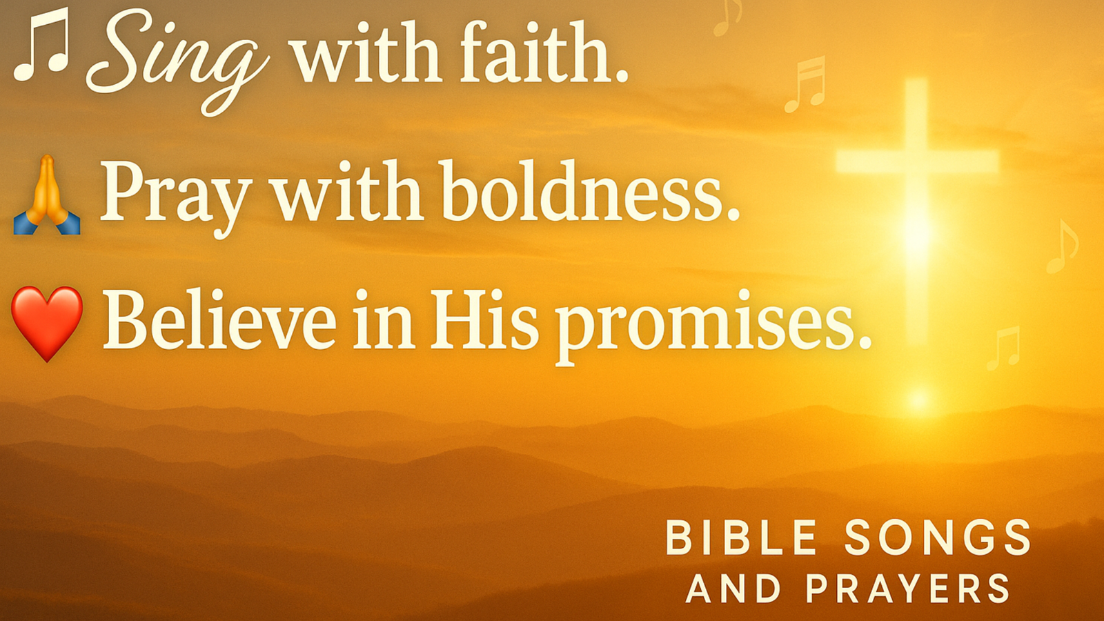 Sing with Faith, Pray with Boldness, Believe in His Promises